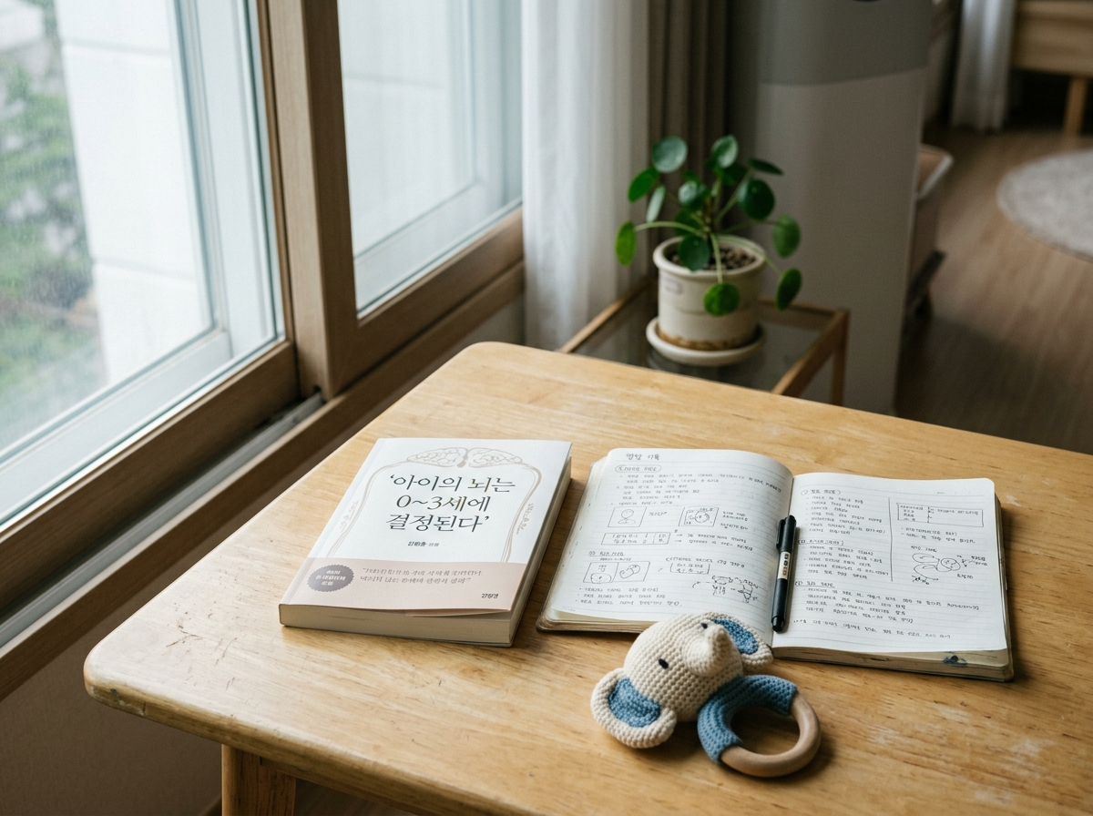 원시반사 통합과 근막 이론 책, 노트, 작은 도구의 정물