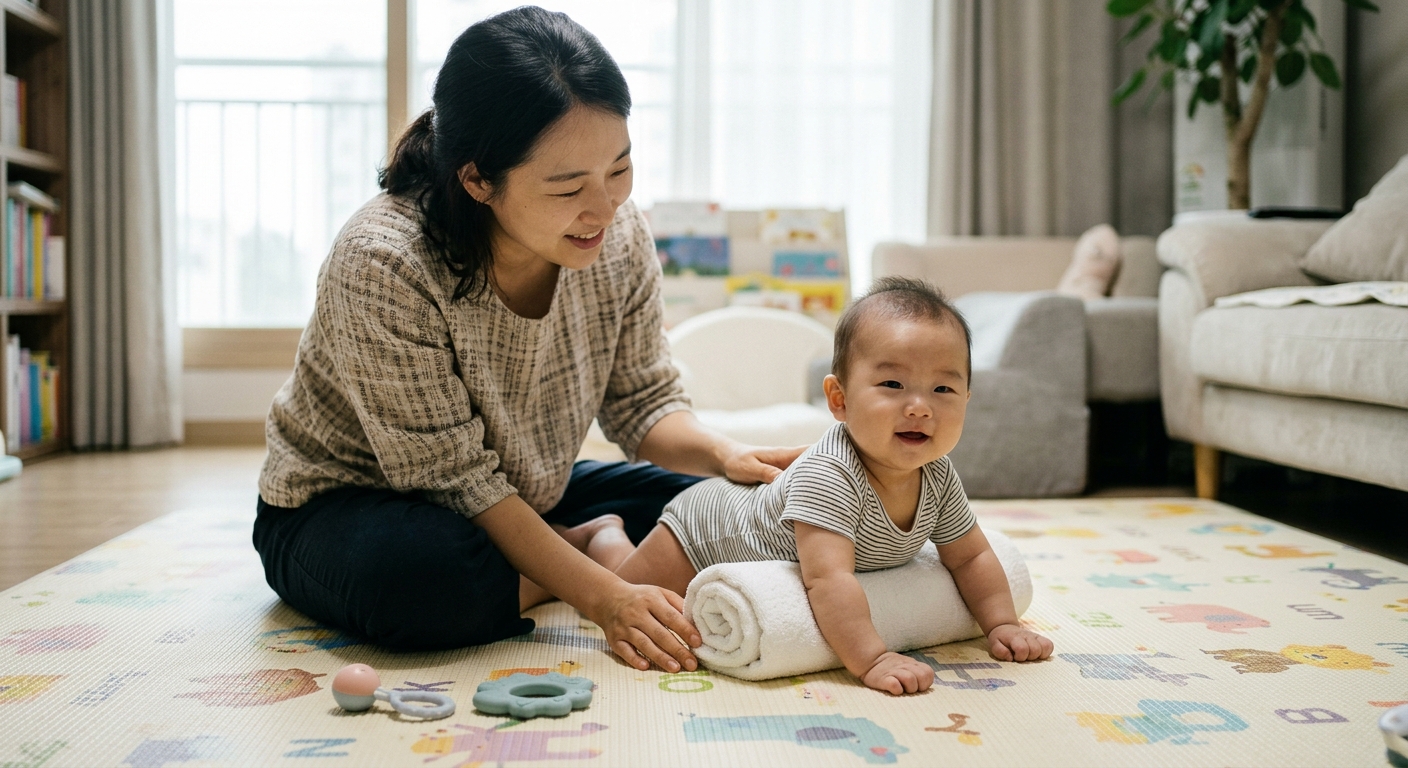 수건 지지를 이용한 터미타임