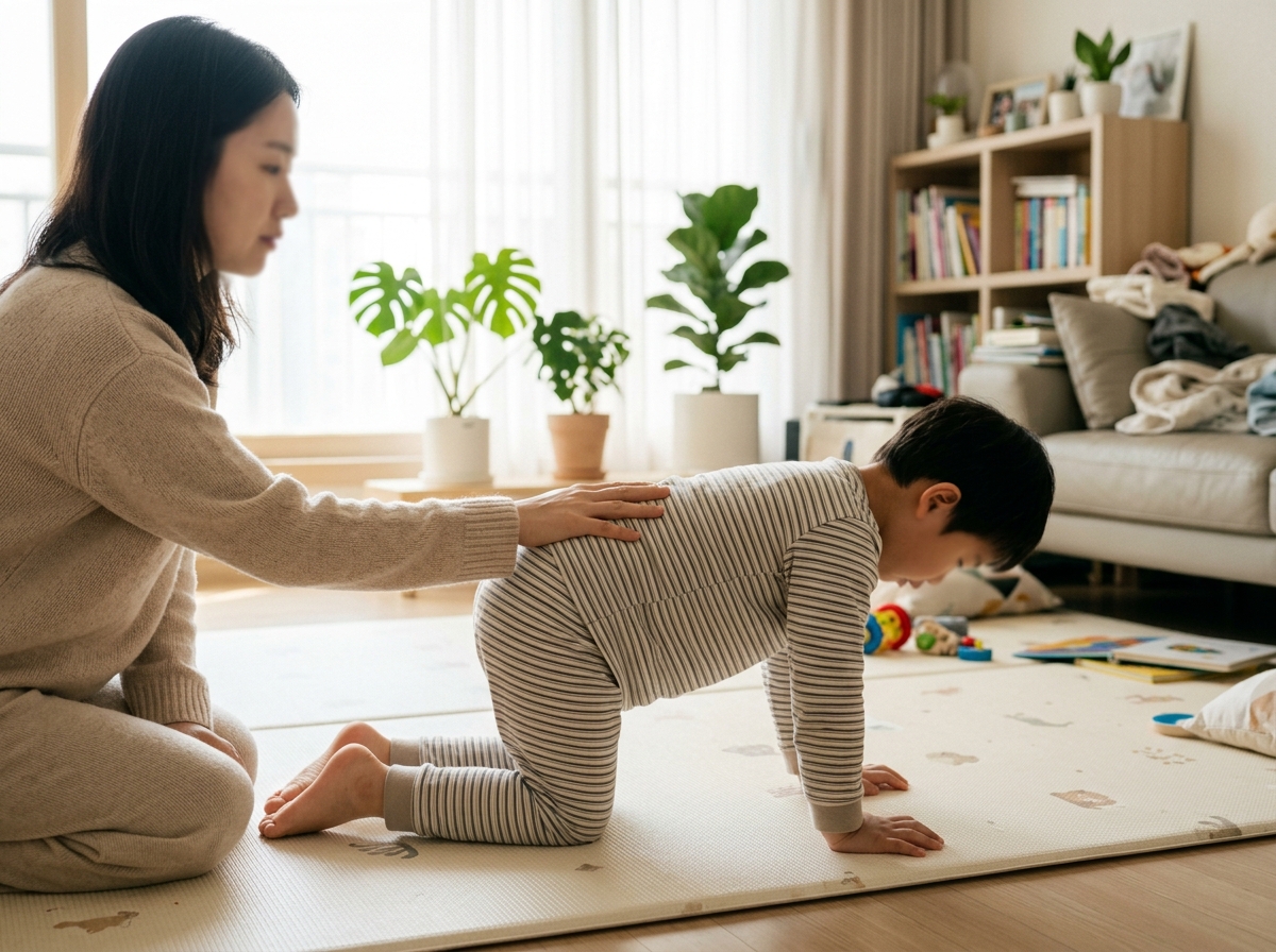 몸통 약한 아이의 73% — 미통합 원시반사가 진짜 원인