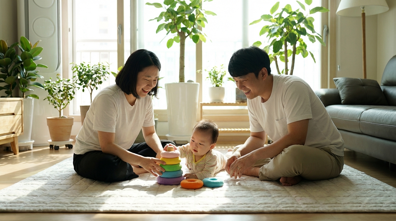 함께 터미타임을 하는 가족