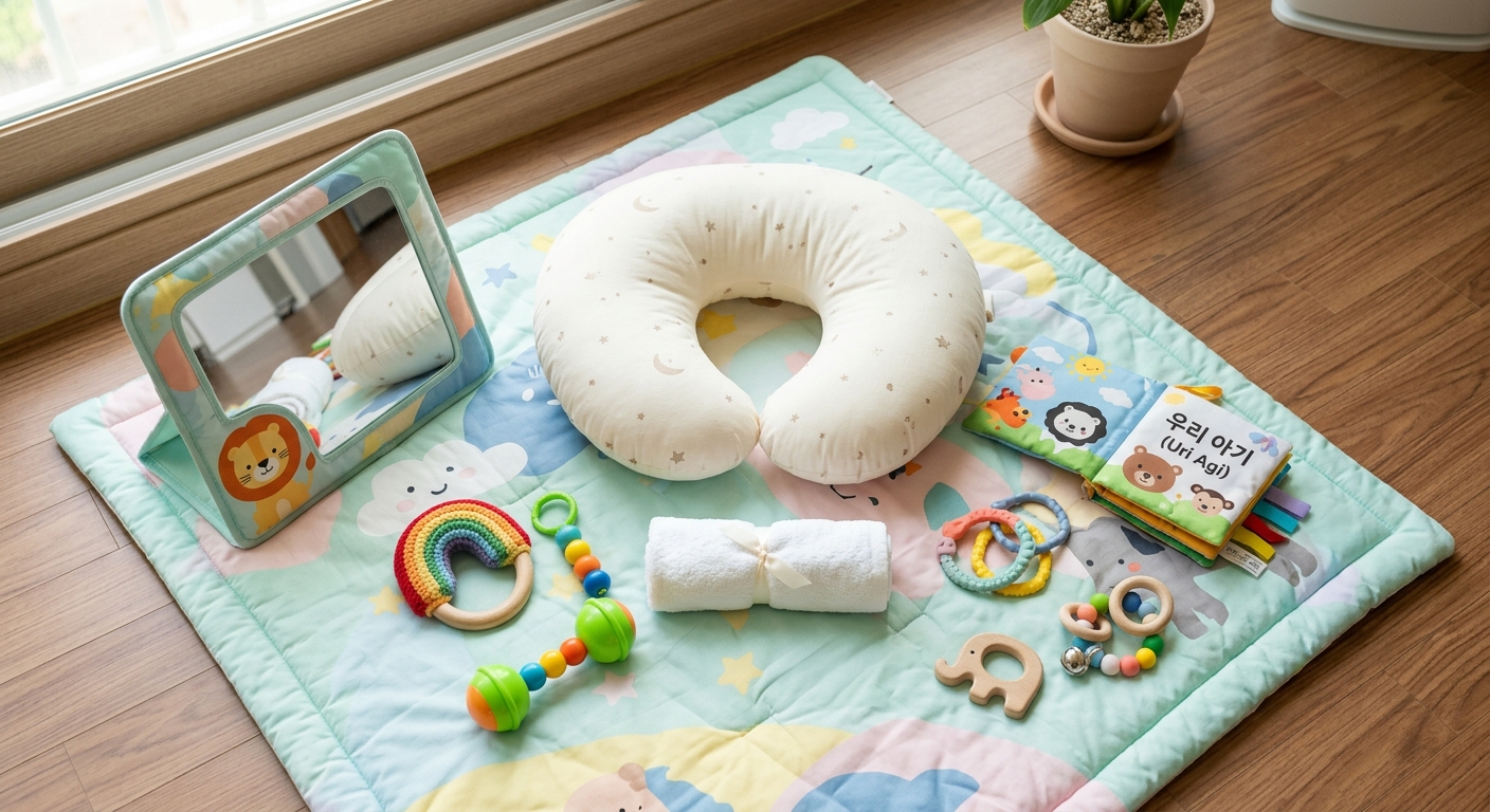 터미타임 도구와 장난감 모음