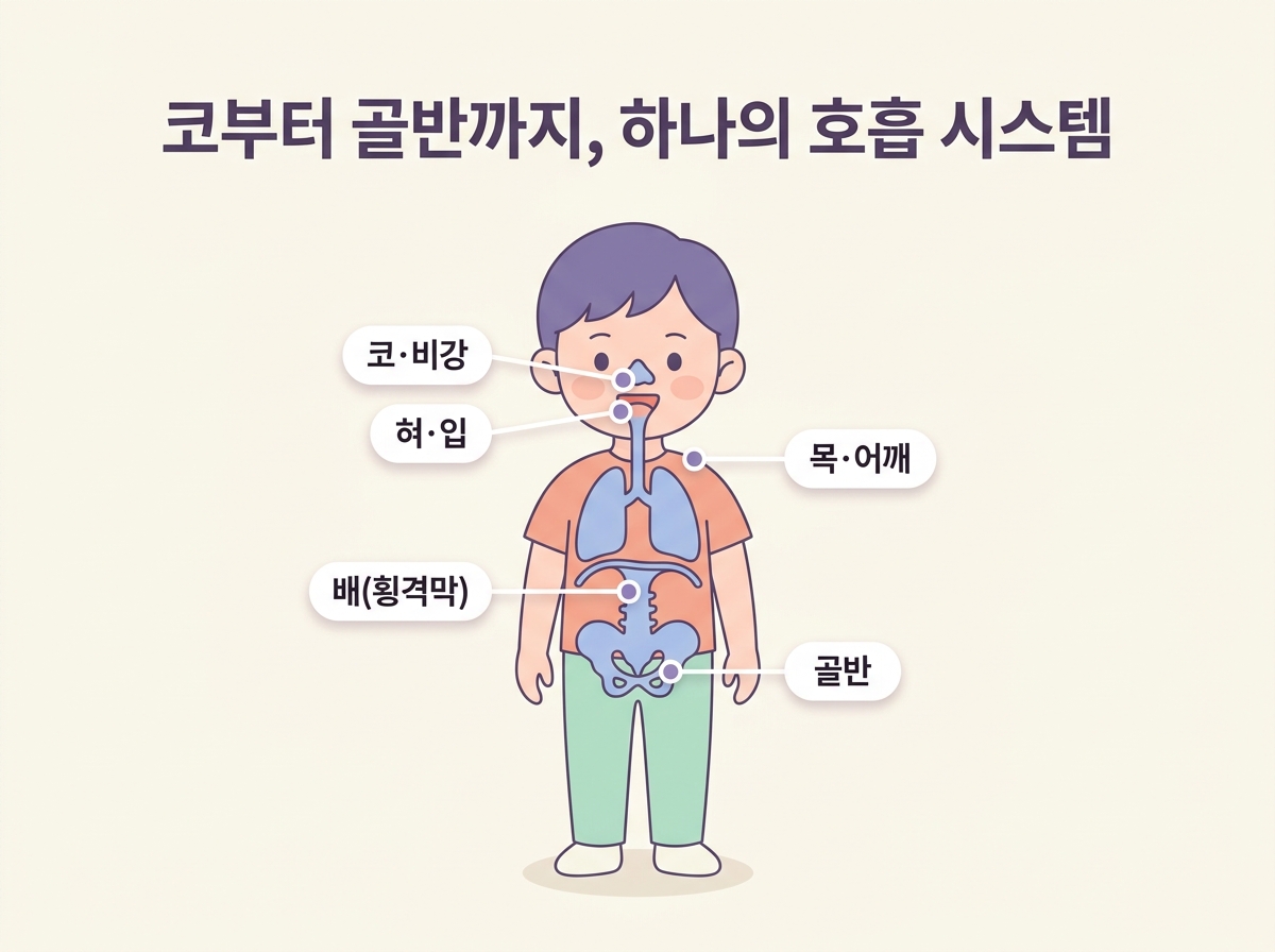 코호흡은 왜 가르쳐도 안 될까, 혀와 배까지 봐야 하는 이유
