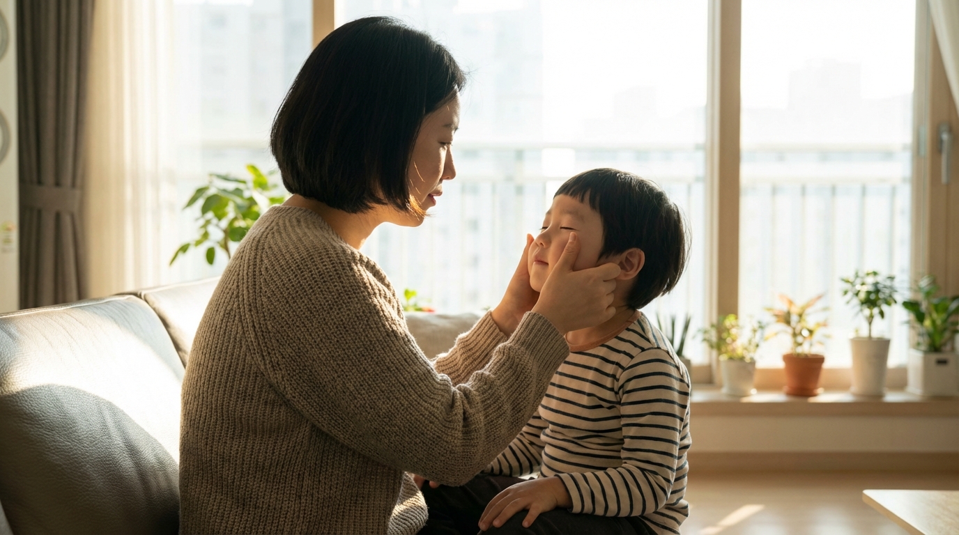미주신경 자극 마사지: 얼굴·귀·목 5분 루틴으로 아이 진정시키기