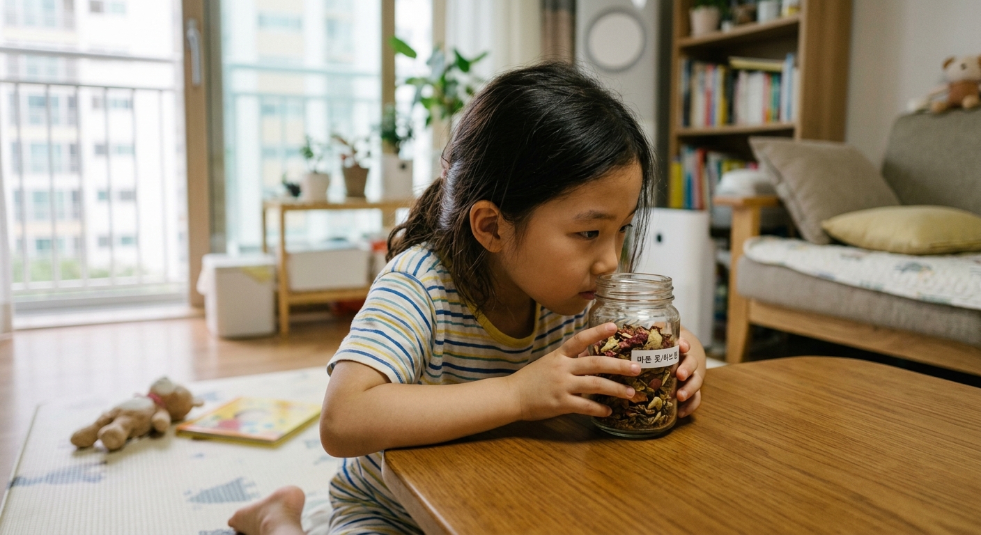 향에 무반응한 한국인 아이