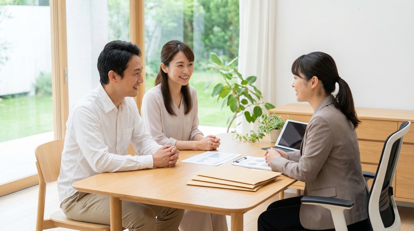 전문가와 상담하는 부모