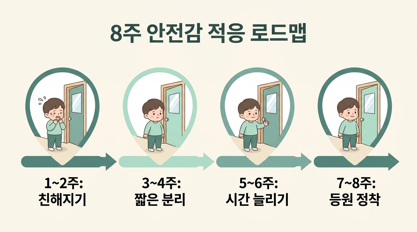 어린이집 등원 거부하는 아이, 8주 안전감 적응 로드맵